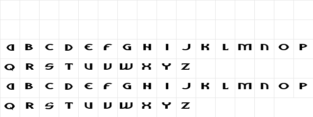 Ikon Regular  glyph index