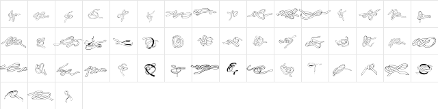 Zoeknots Regular  glyph index