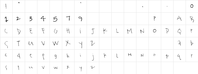 SBC Sticks and Stones SBC Sticks and Stones  glyph index