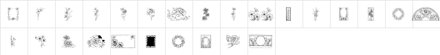 Floral Design Regular  glyph index