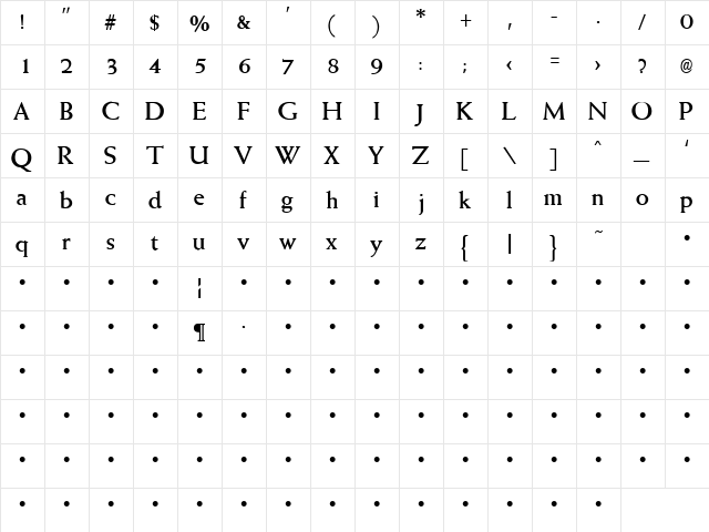 Woman Of The World 1 Bold  glyph index