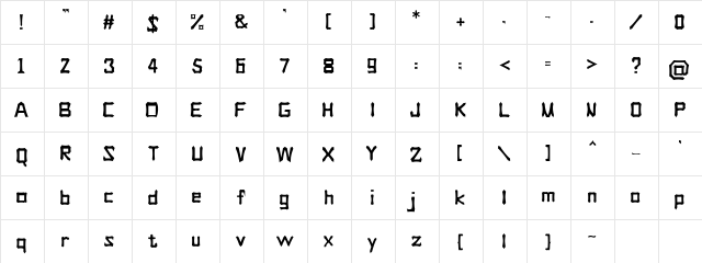 Tongkonan Regular  glyph index