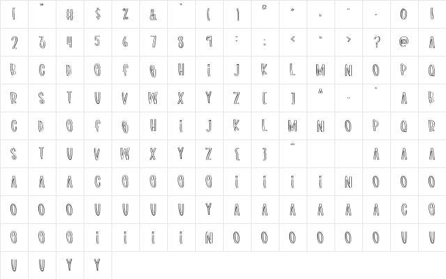 FB-MommaHero2 Regular  glyph index