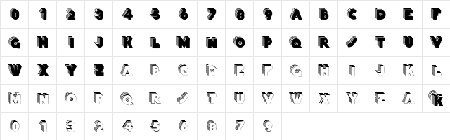 Stackcaps Regular  glyph index