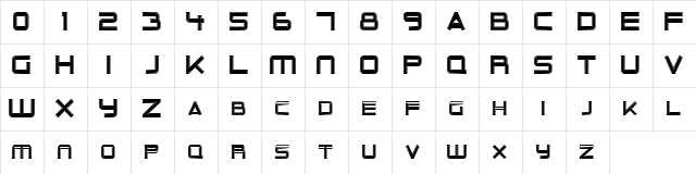 Outer Limits Regular  glyph index