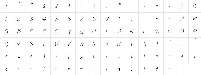 Vidhan 44 Regular  glyph index