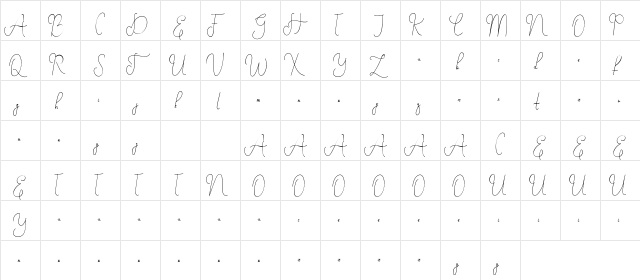 Crush On You Demo Regular  glyph index