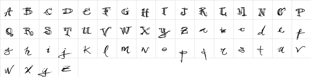 vtks special designs Regular  glyph index