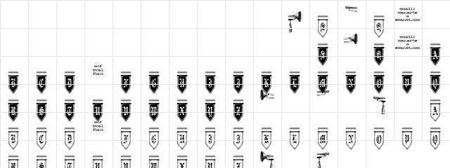 kings court (eval) Regular  glyph index