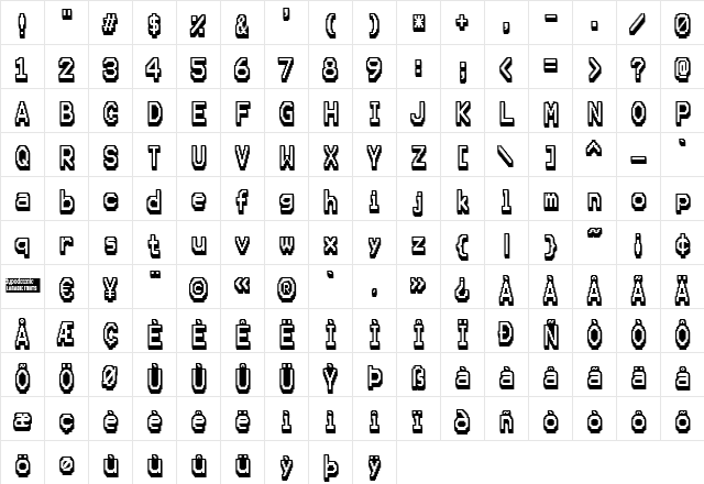 Karma Future Regular  glyph index