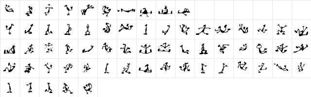 AILittleMen Medium  glyph index