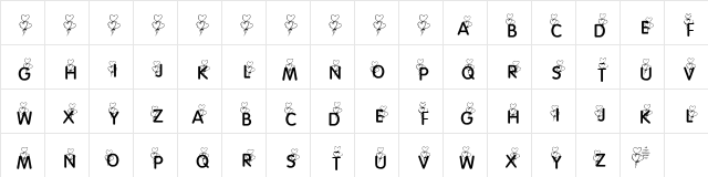 KR Heart Balloons Regular  glyph index