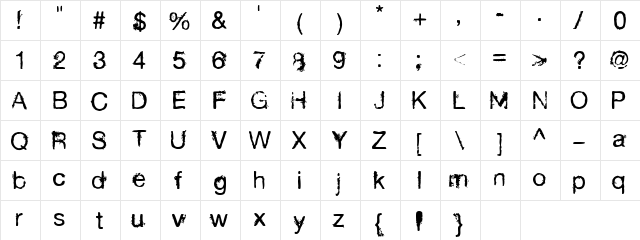AL Old Royal Regular  glyph index