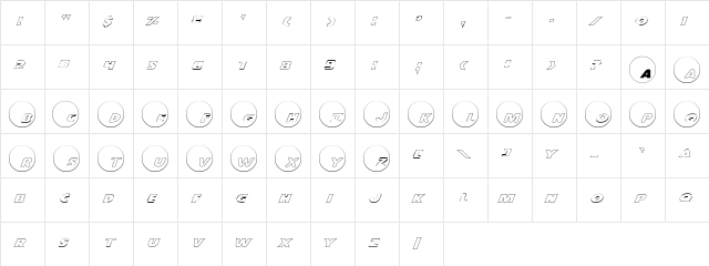 Dot.com Outline Outline  glyph index