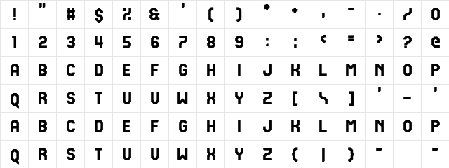 Lesotho Beach Regular  glyph index