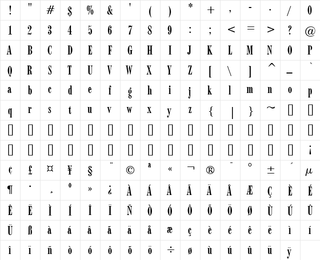 Update 537 Normal  glyph index
