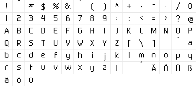 superbly_10_02 Regular  glyph index