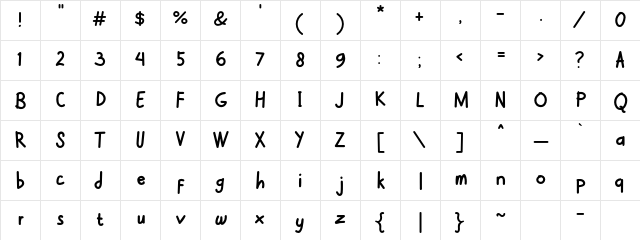 Dreiton Regular  glyph index