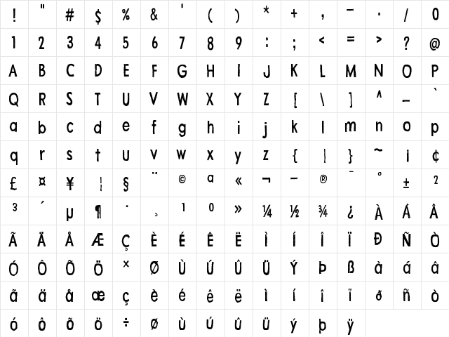 Flea Market Finds Regular  glyph index