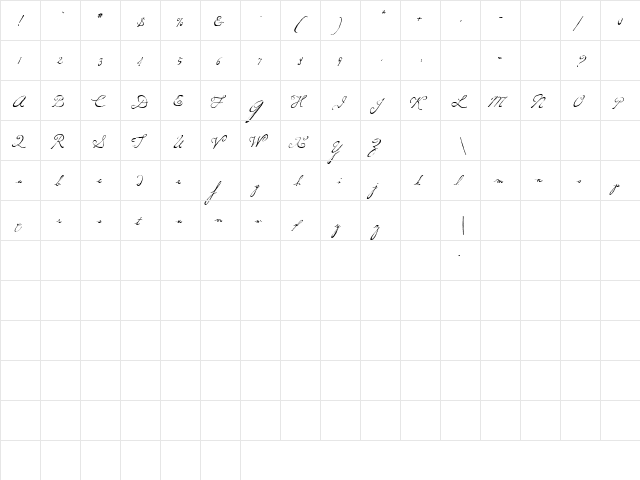 AL Cadence Regular  glyph index