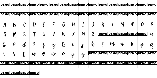 Shamber Regular  glyph index
