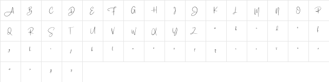 Poliesster Free Regular  glyph index