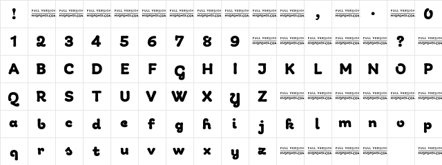 Giulia DEMO Bold  glyph index