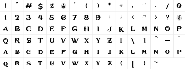 Bullhawk Personal Use Only Regular  glyph index