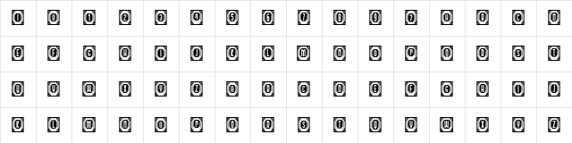 Capitalismo Regular  glyph index