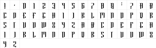 Brooklyn Regular  glyph index