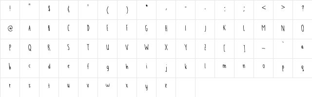 Emma Regular  glyph index