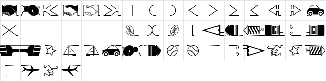 AC2-BannerEnds Regular  glyph index