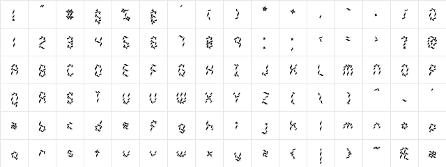 Weaver BRK Normal  glyph index