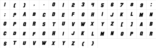 Collegerion Regular  glyph index