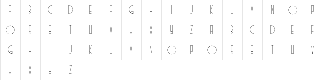 Existence Regular  glyph index