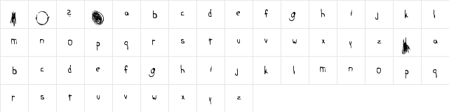 the ring Regular  glyph index
