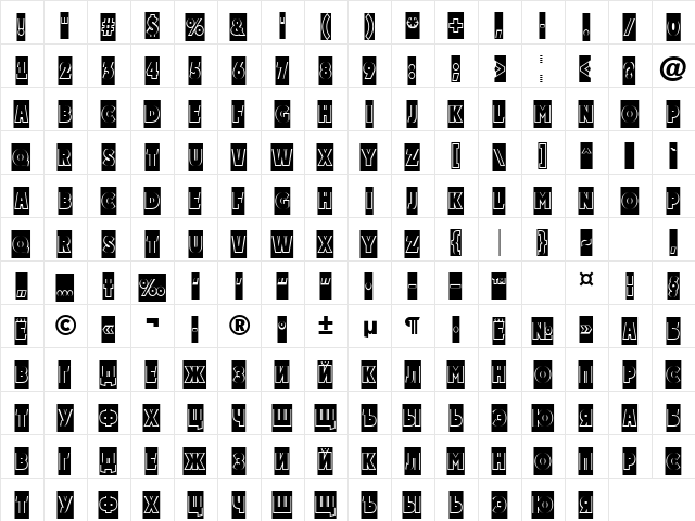 a_PlakatTitulCmGr Normal  glyph index