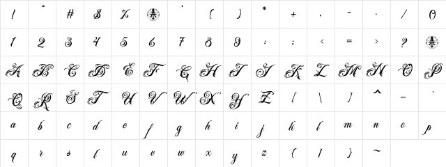 Acuentre Personal Use Only Regular  glyph index
