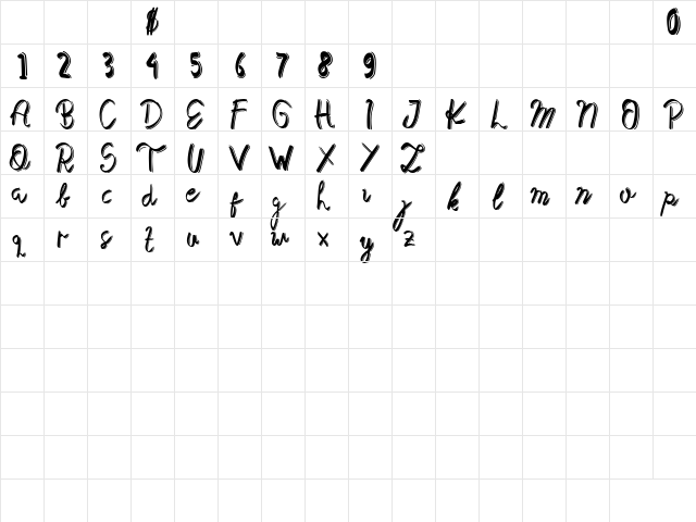 Mak Nyah Pencet Demo Regular  glyph index