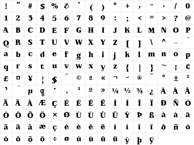 AIAlign Regular  glyph index