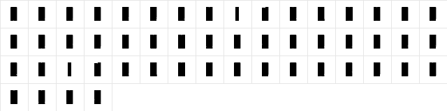 Fat Shanghai Regular  glyph index