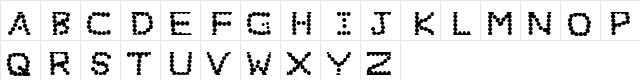 Beady Normal  glyph index