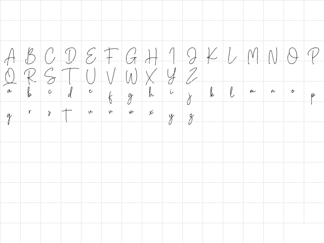 Buttervill Regular  glyph index