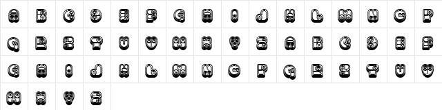 Computer Extravagant Hollow Regular  glyph index