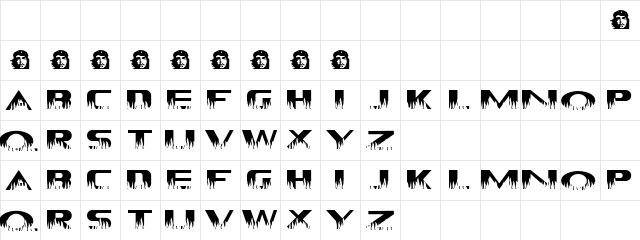 Clearcrome Regular  glyph index