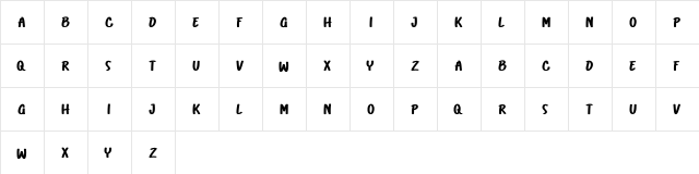 Cosmix Black  glyph index