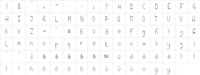 Bouddha Moon Regular  glyph index