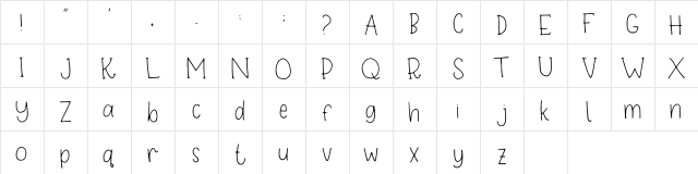 Niagichi Regular Regular  glyph index