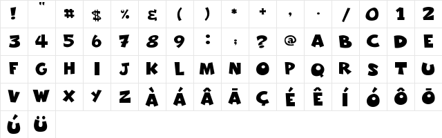 Freakomix Regular  glyph index
