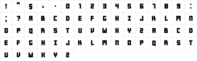 Players Bold  glyph index